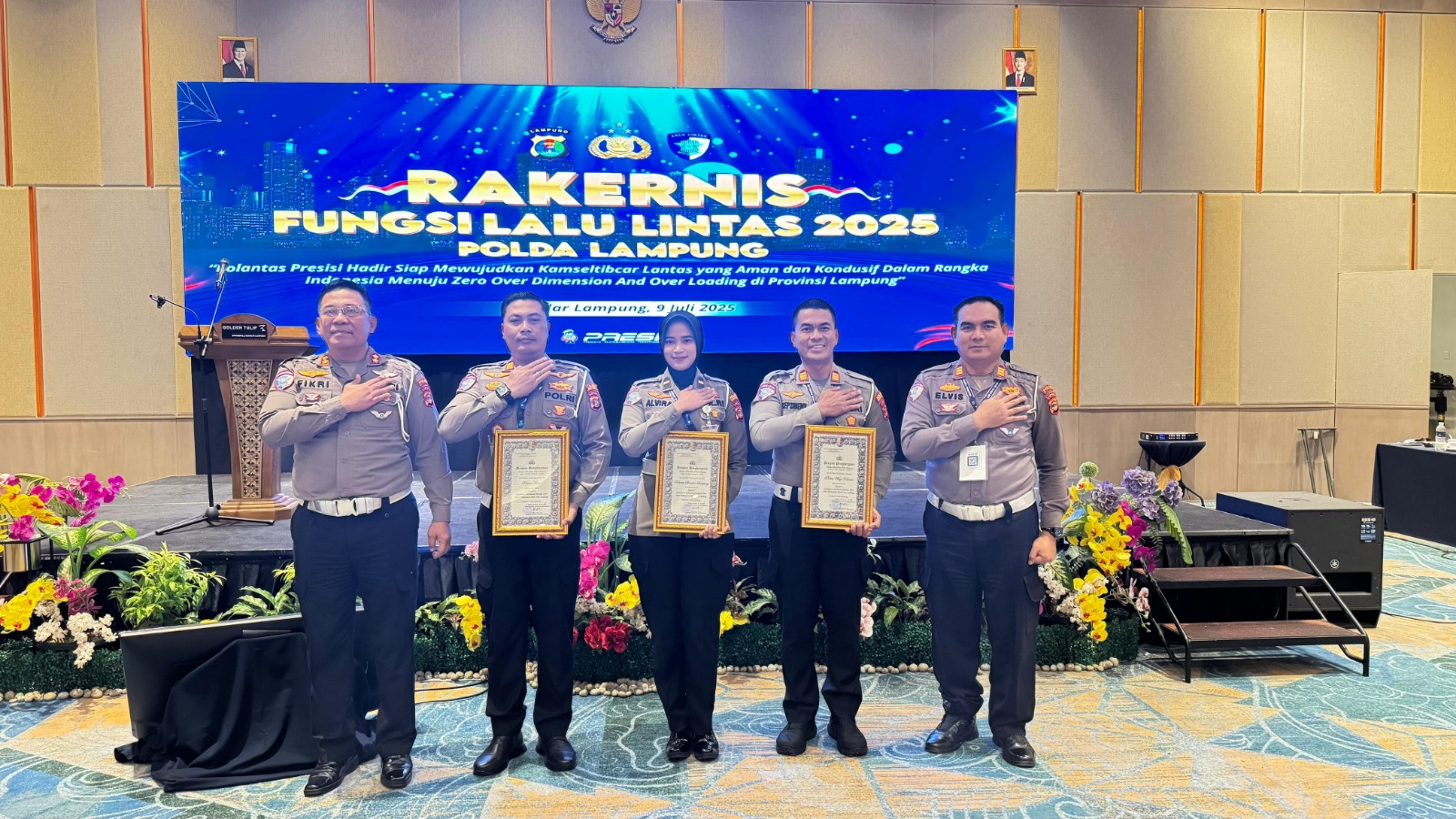 Rakernis Fungsi Lalu Lintas tahun 2025, Satlantas Polres Way Kanan Raih Penghargaan dari Ditlantas Polda Lampung